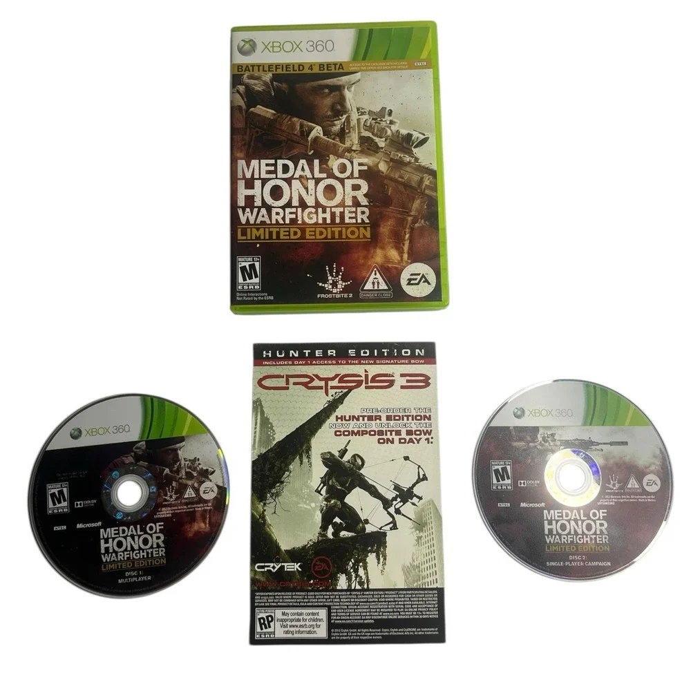 Xbox 360 Bulletstorm Red Faction COD Assassins Medal of Honor Video Bundle Lot 6
